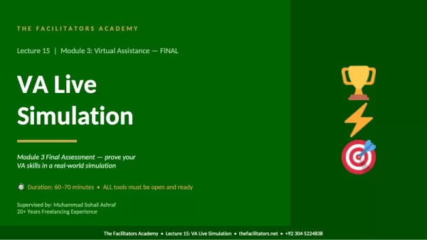 Lecture 15 | Module 3: Virtual Assistance — FINAL