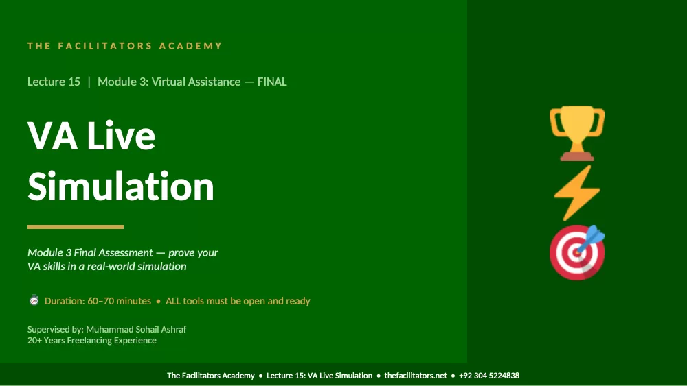 Lecture 15 | Module 3: Virtual Assistance — FINAL, page 1