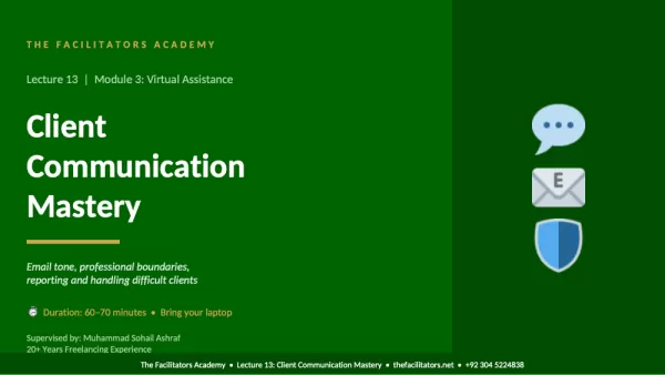 Lecture 13 | Module 3: Virtual Assistance