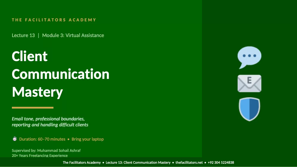 Lecture 13 | Module 3: Virtual Assistance, page 1