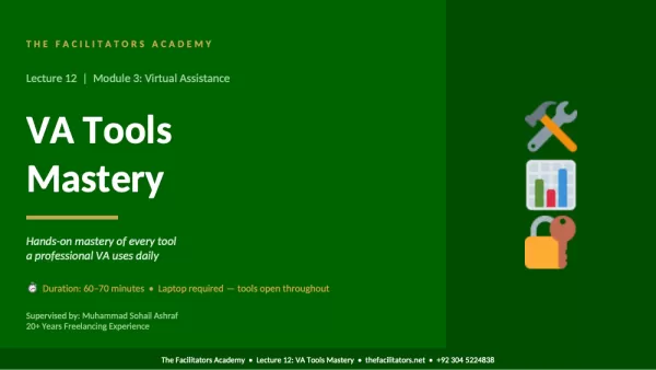 Lecture 12 | Module 3: Virtual Assistance