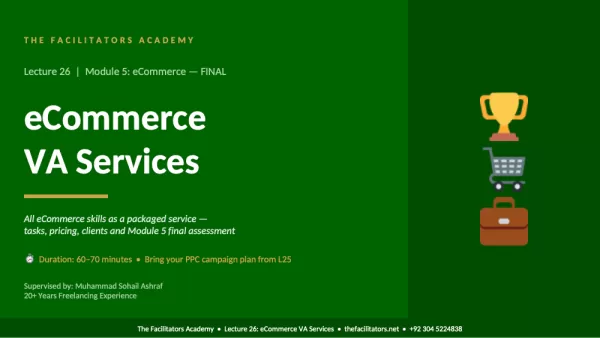Duration: 60–70 minutes • Bring your PPC campaign plan from L25