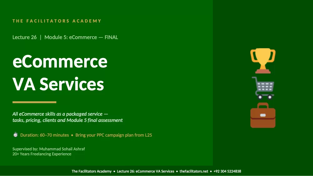 Lecture 26 | eCommerce VA Services, page 1