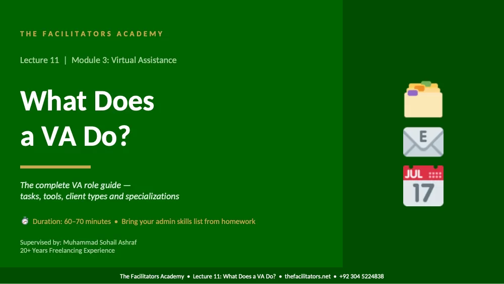 Lecture 11 | Module 3: Virtual Assistance, page 1